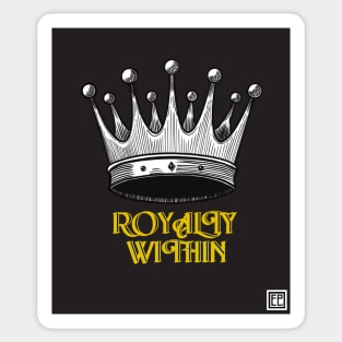 Royalty Within | Regal Crown Vintage Illustration T-Shirt Sticker